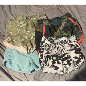 LOT (4) GIRL'S SPORT/RUNNING SHORTS WITH LINERS- OLD NAVY/IDEOLOGY SIZE XS-S